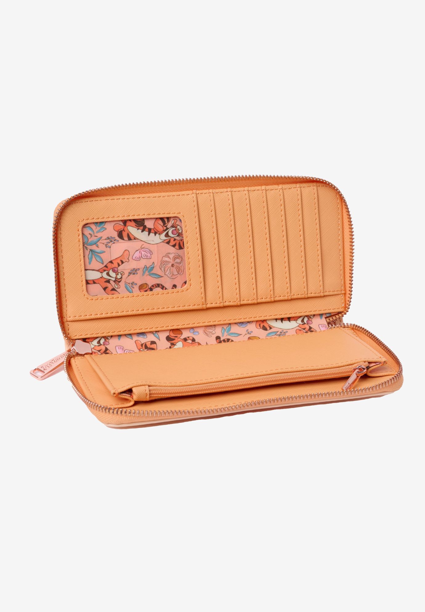 Loungefly x Disney Tigger Floral Zip Around Wallet Winnie the Pooh Peach, ORANGE, alternate image number 2