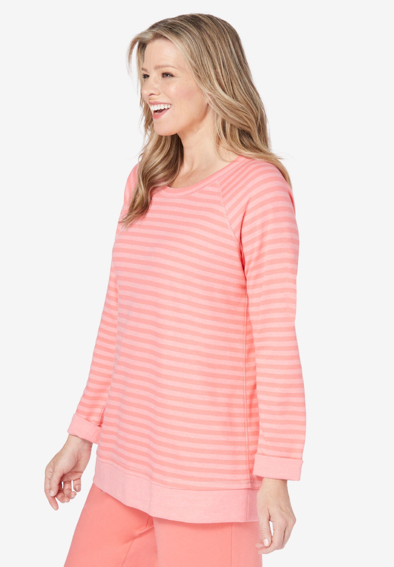 Scoopneck Reversible Sweatshirt, , alternate image number 2