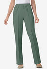 Elastic-Waist Soft Knit Pant, PINE, hi-res image number null