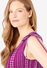 Ruched-Shoulder V-Neck Tunic Tank, , alternate image number null