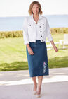 Stretch Jean Skirt, , alternate image number null