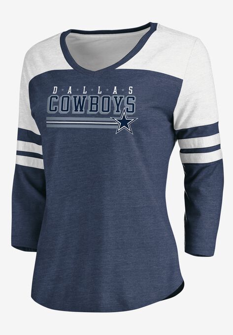 NFL® Long Sleeve Yoked V Tee with Army Stripes, COWBOYS, hi-res image number null