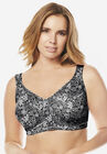 Wireless Microfiber T-Shirt Bra, BLACK FLOWER GARDEN, hi-res image number null