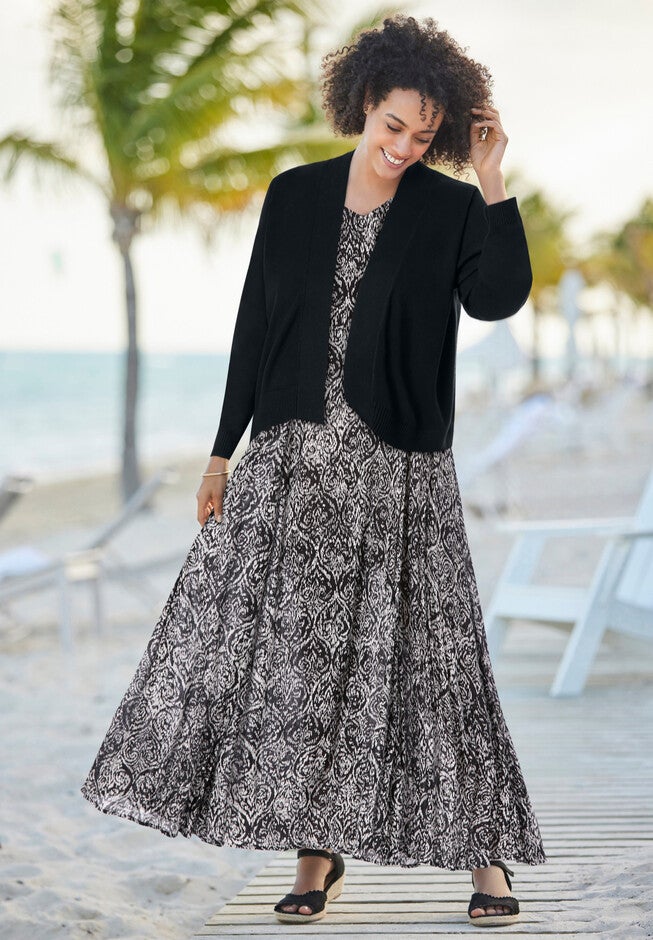 Long-Sleeve Cardigan, , alternate image number null