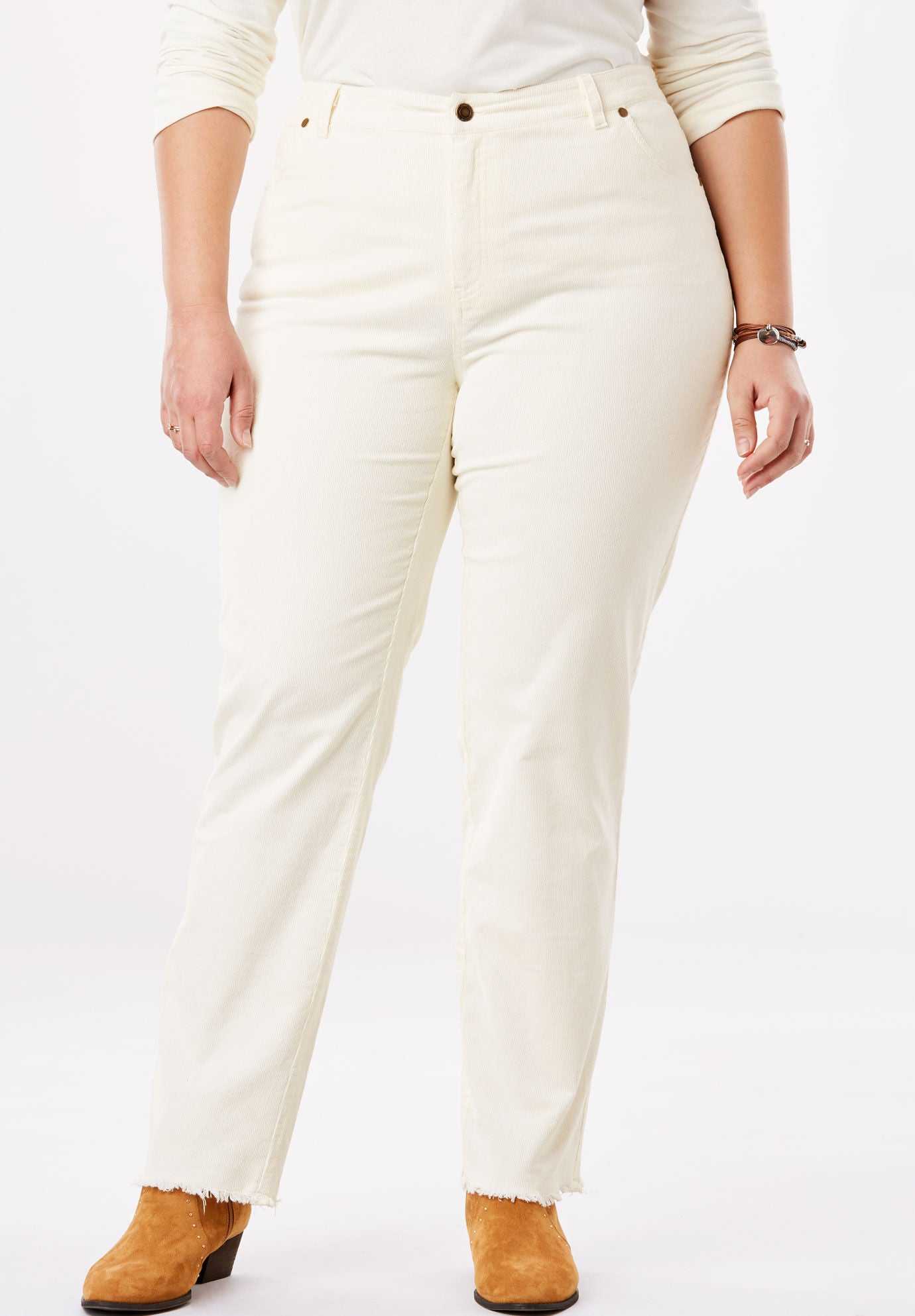 raw hem corduroy pants