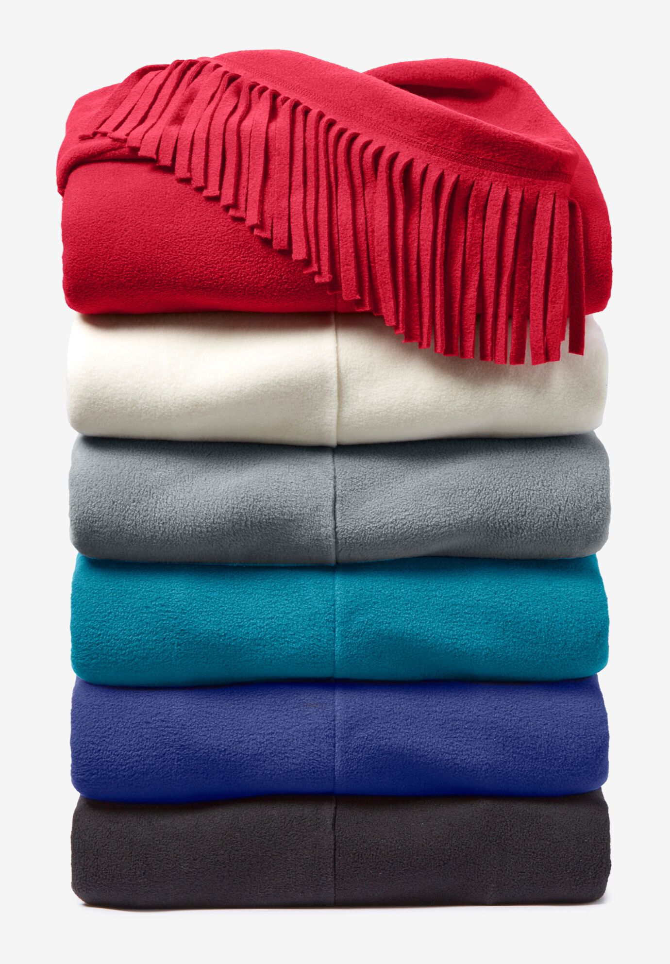 Fringed Shawl Collar Fleece Jacket, , alternate image number 3