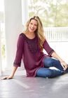 Embroidered Knit Tunic, , alternate image number null