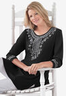 Embroidered Knit Tunic, , alternate image number null