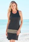 Longer-Length Racerback Tankini Top, GREEK KEY FOIL, hi-res image number null