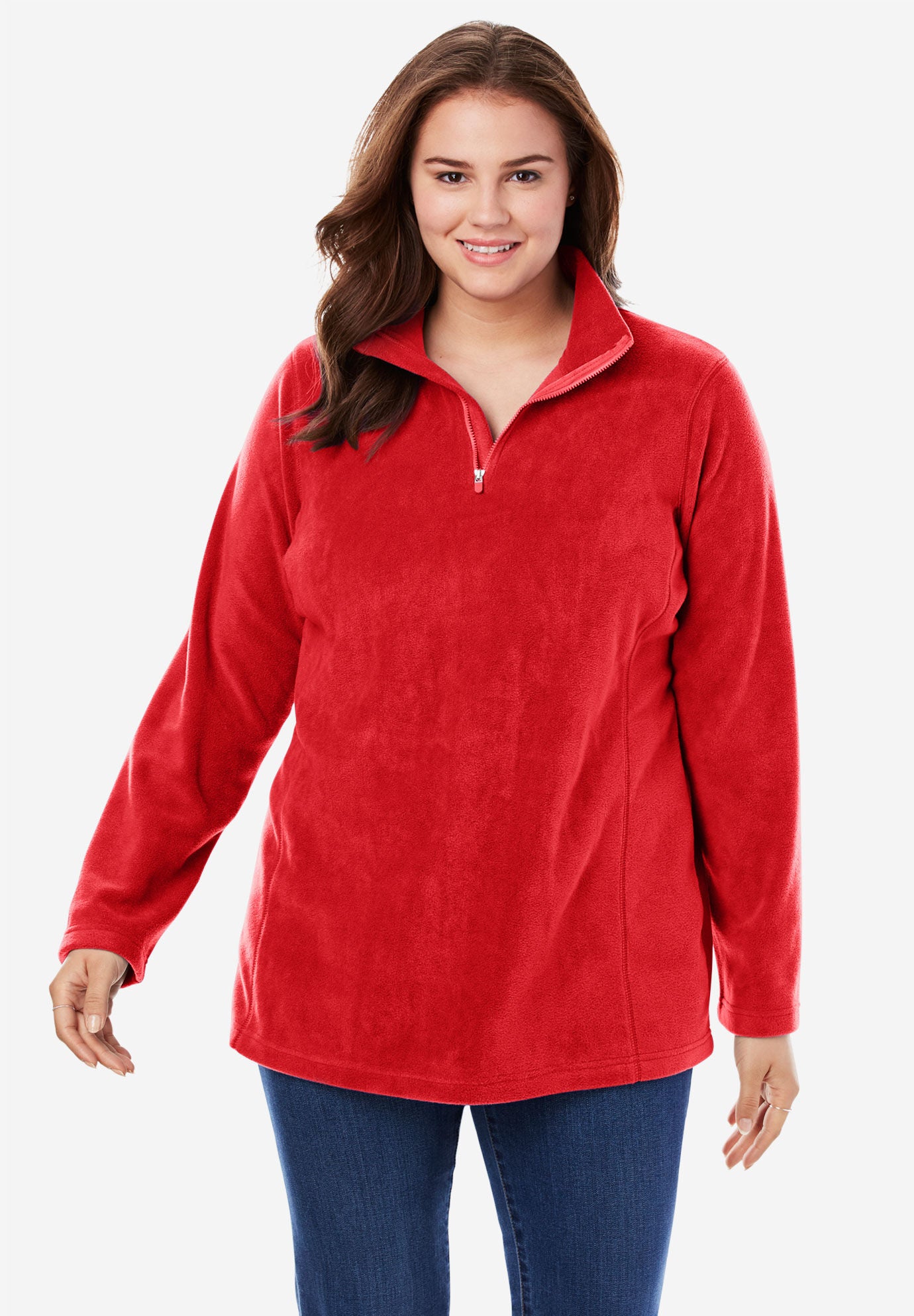 Woman Within Womens Plus Size Marled Hoodie Sweatshirt with Tassels