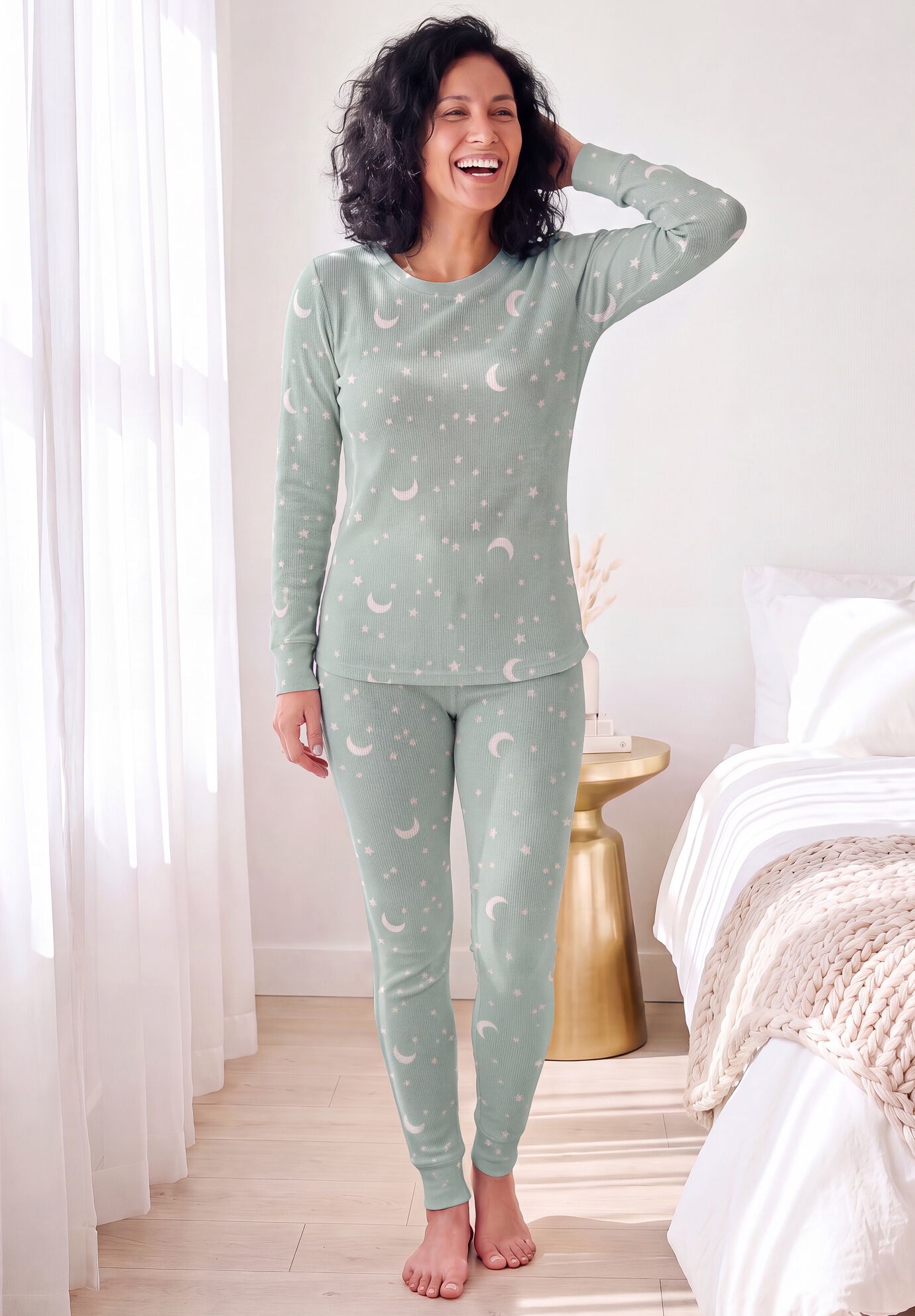Thermal Crewneck Long-Sleeve Top, , alternate image number 5