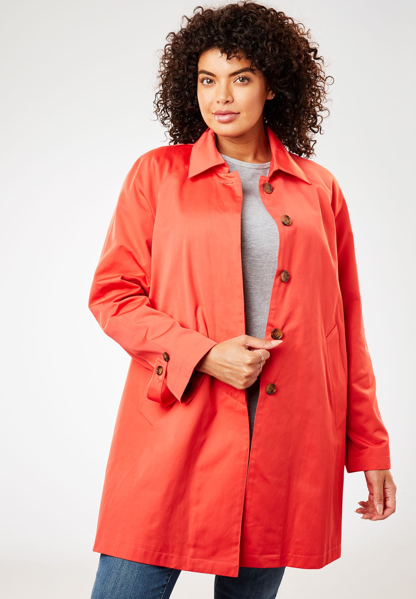 plus size a line coat