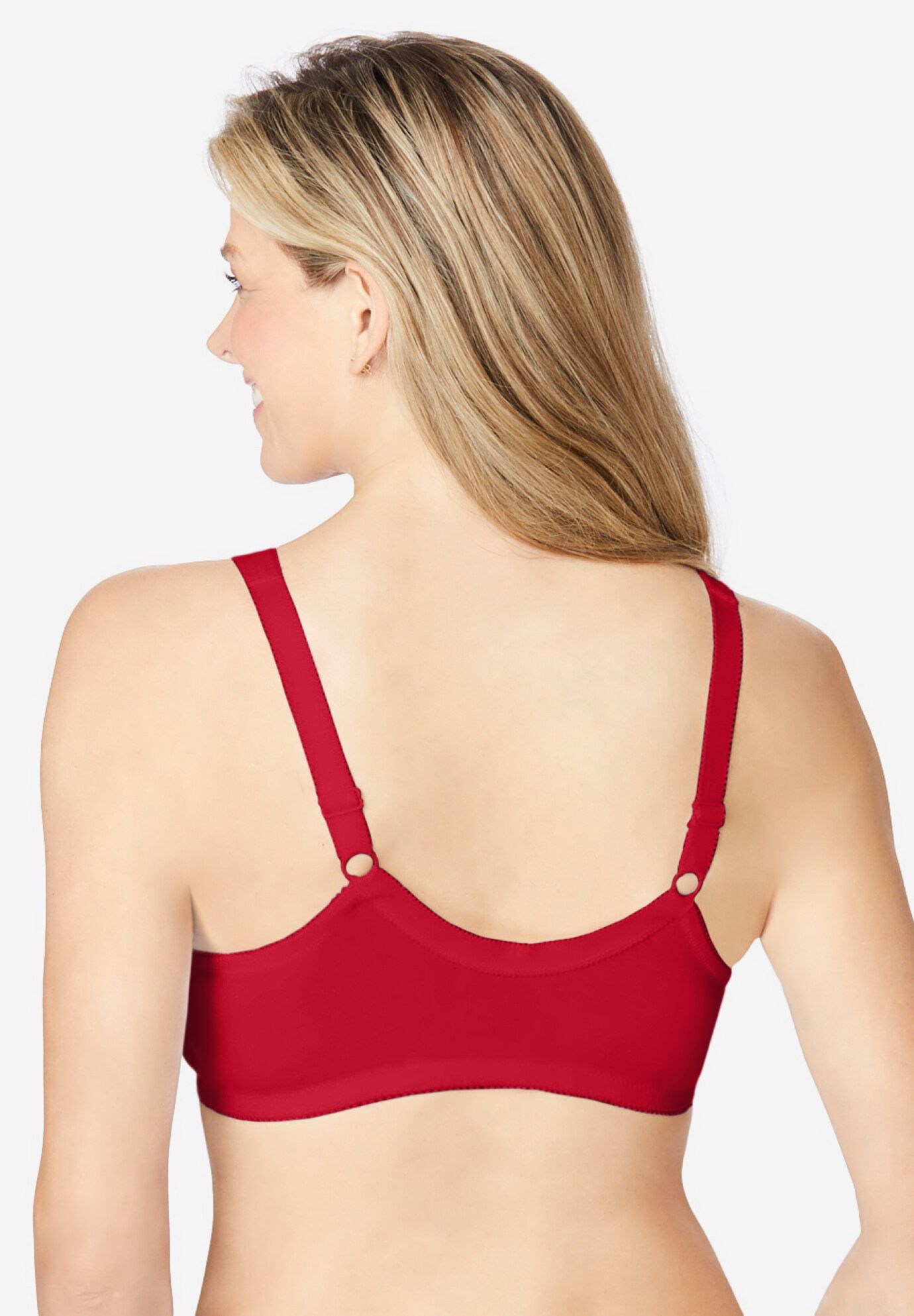 Comfort Choice&reg; Front-Close Wireless Posture Bra, CLASSIC RED, on-hover image number 1