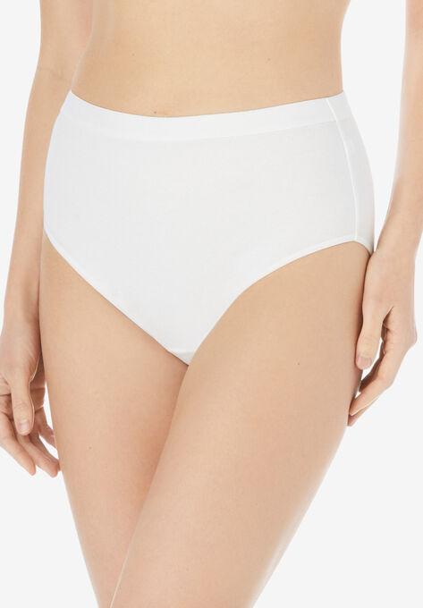 Cotton Full Brief Panty, WHITE, hi-res image number null