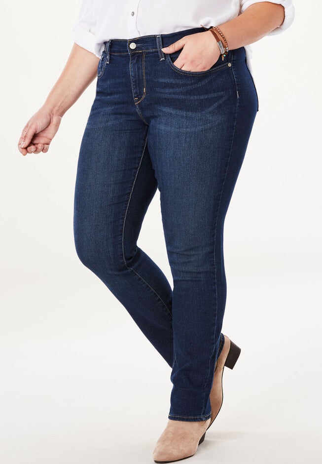 Signature by Levi Strauss & Co.™ Gold Label Women's Plus Curvy Straight Jeans, AWAKEN, hi-res image number null