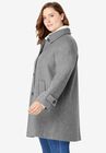 Wool-Blend Classic A-Line Coat, , alternate image number null