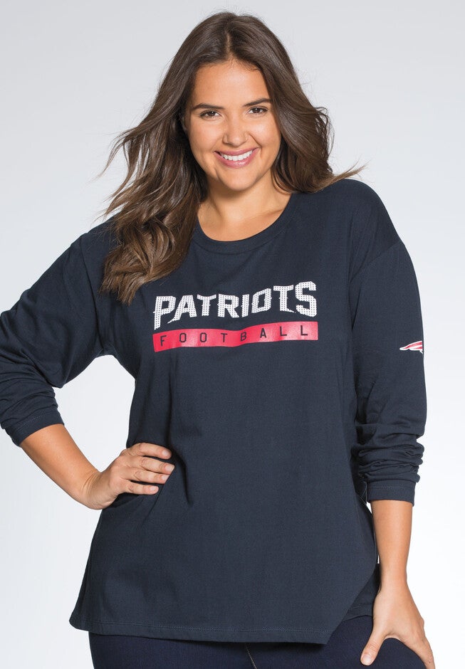 NFL Team Long Sleeve Tee, PATRIOTS, hi-res image number null