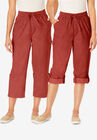 Convertible Length Cargo Capri Pant, RED OCHRE, hi-res image number null