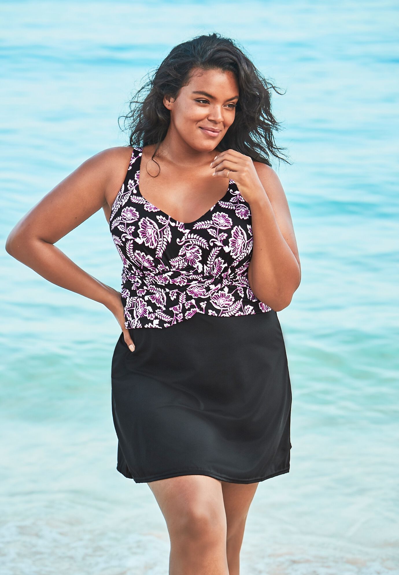 Underwire top swim dress