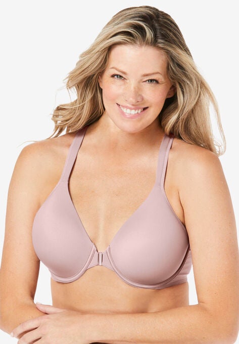 Brigitte Racerback Front-Close Seamless Underwire Bra, ROSE MAUVE, hi-res image number null