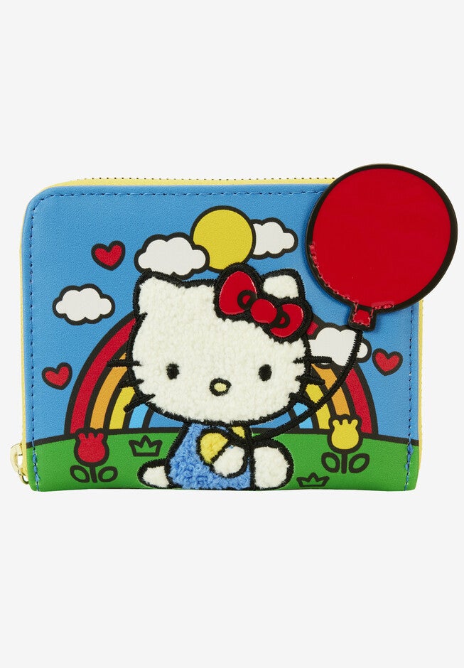 Loungefly X Sanrio Zip Around Wallet Hello Kitty 50Th Anniversary, BLUE, hi-res image number 0
