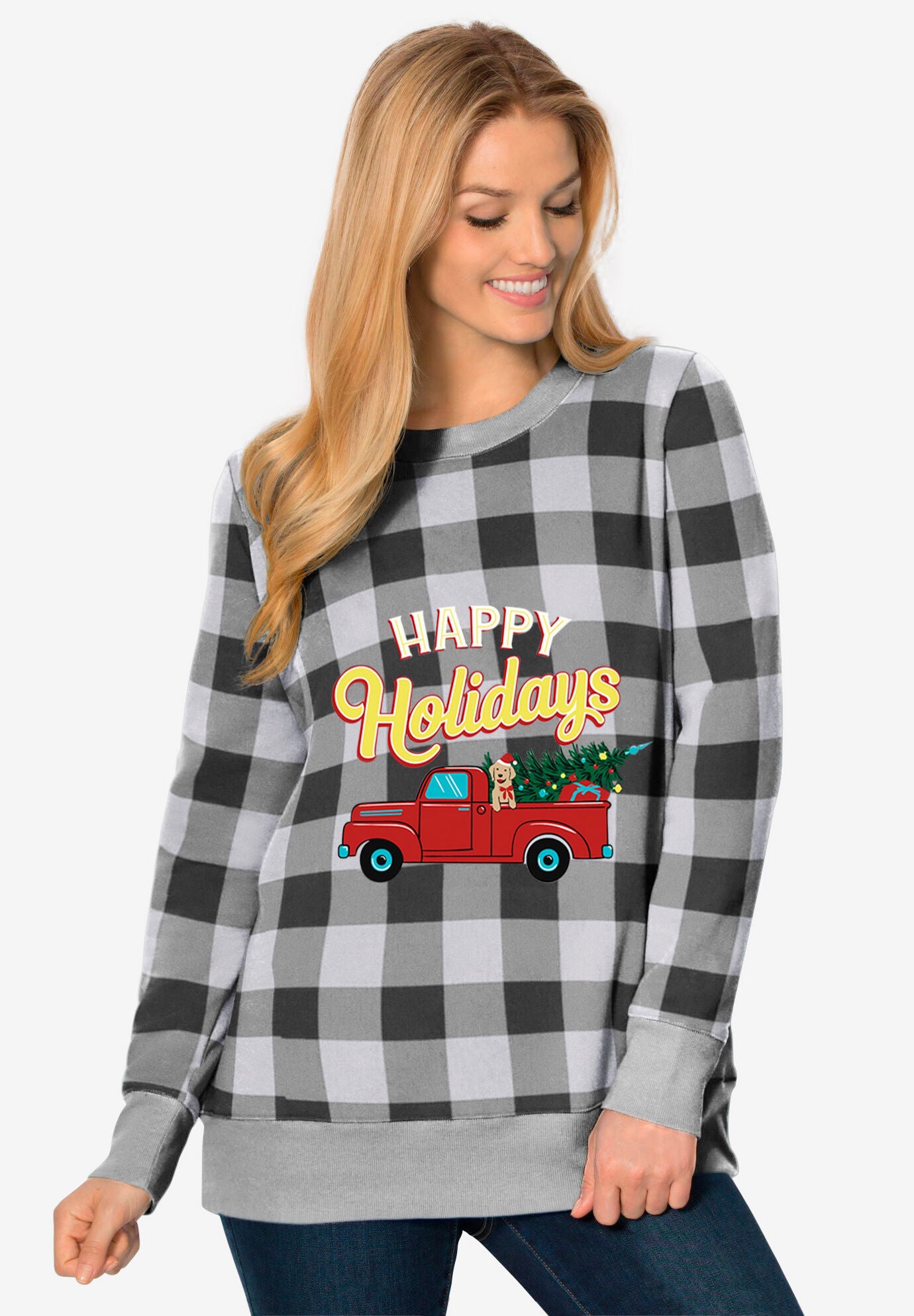 holiday sweatshirts plus sizes