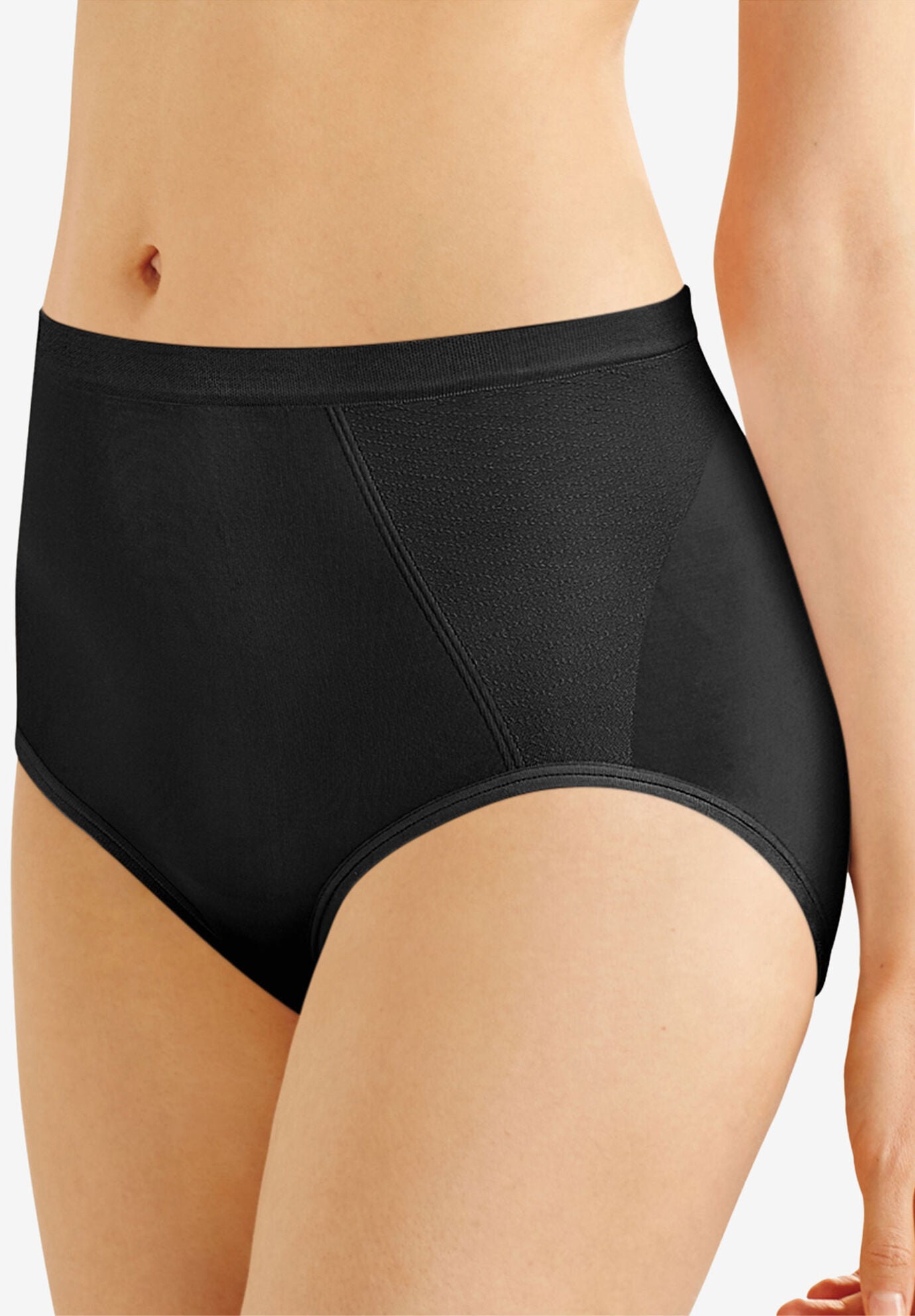 Seamless Brief With Tummy Panel Ultra Control 2-Pack , BLACK, hi-res image number 0