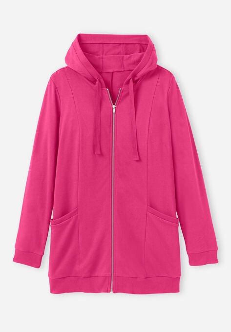 Zip Front Hoodie Jacket, , alternate image number null