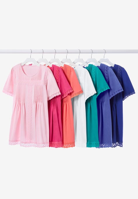Lace-Trim Pintucked Tunic, , alternate image number null