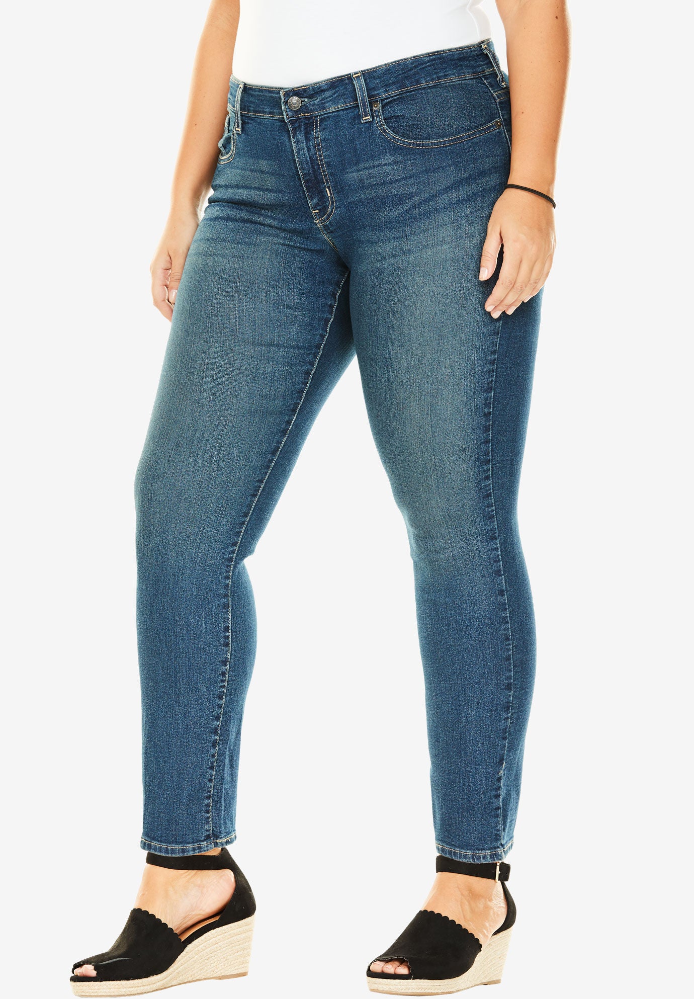 Simply Stretch Plus Straight Leg Jeans 