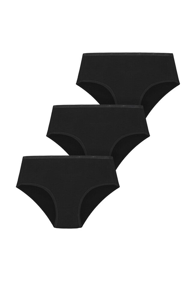 Basic Hi Cut Brief 3 Pack, BLACK, alternate image number null