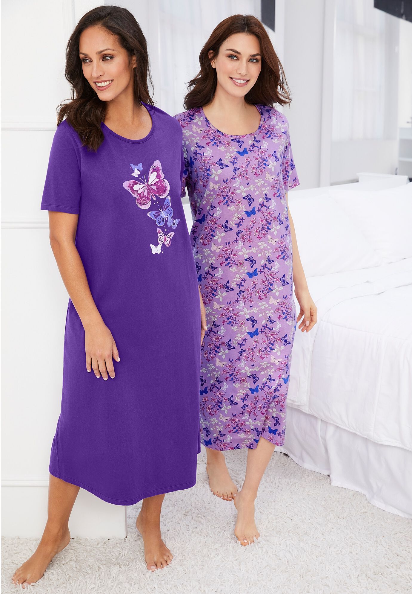 2-Pack Long Sleepshirts, , alternate image number 5