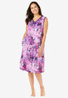 Trapeze V-Neck Short Lounger, RICH VIOLET BLOOMING, hi-res image number null