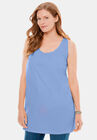 Perfect Sleeveless Shirred U-Neck Tunic, FRENCH BLUE, hi-res image number null