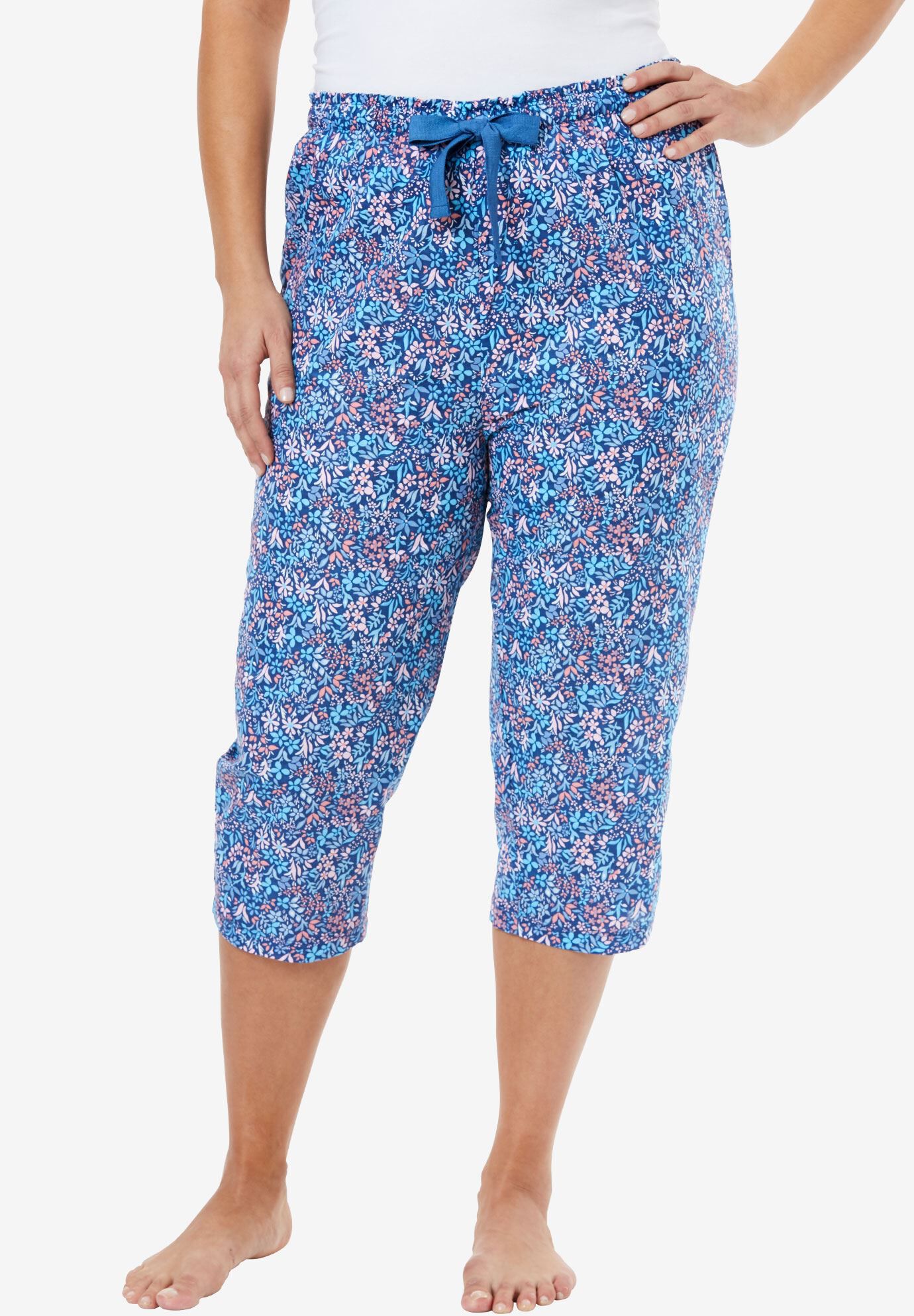 Printed Capri Pajama Pant by Dreams Co. Fullbeauty Outlet