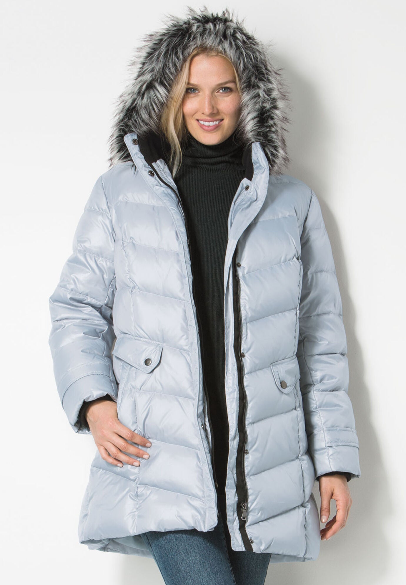 Midweight Down Puffer Coat, , alternate image number 4