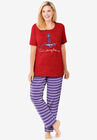 Graphic Tee PJ Set , VIVID RED ANCHOR, hi-res image number null