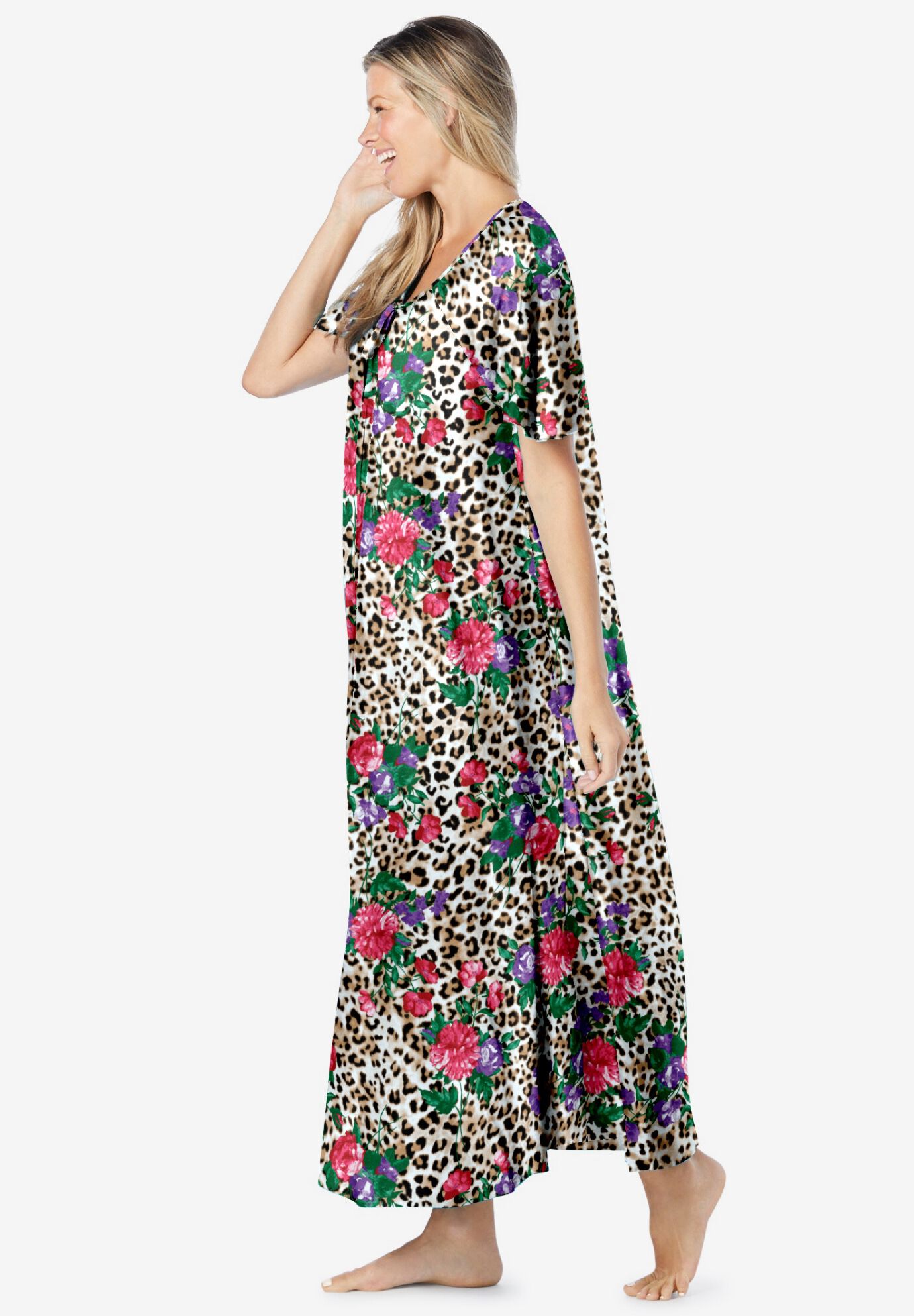 Sweeping Printed Lounger, NEUTRAL FLORAL ANIMAL, alternate image number 2