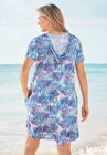 Hooded Drawstring Cover Up, , on-hover image number null