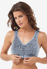 Wireless Front-Close Lounge Bra, PEARL GREY JAGUAR, hi-res image number null