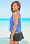 Double-Strap Blouson Tankini Top, , alternate image number null