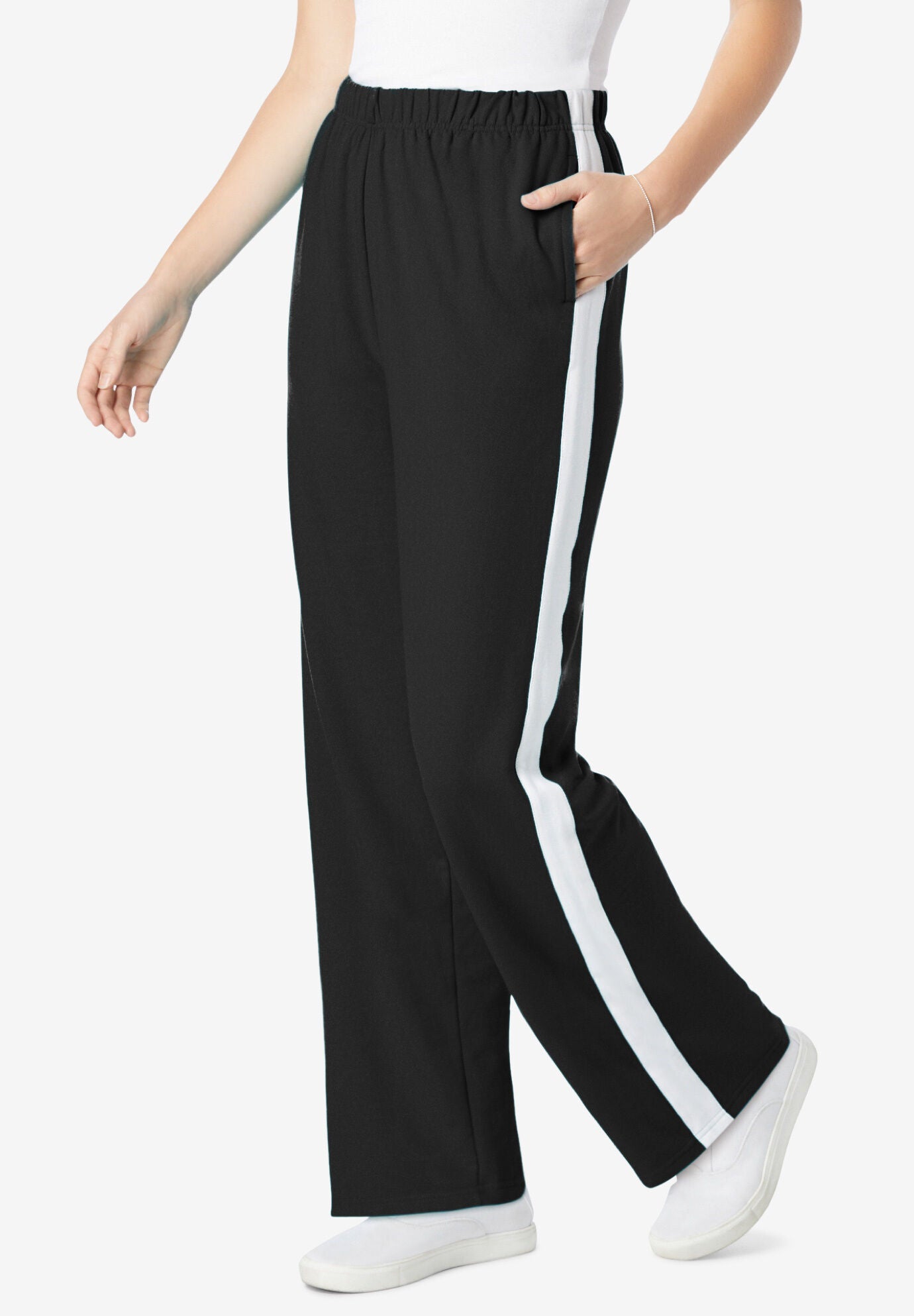 French terry sales straight leg pants