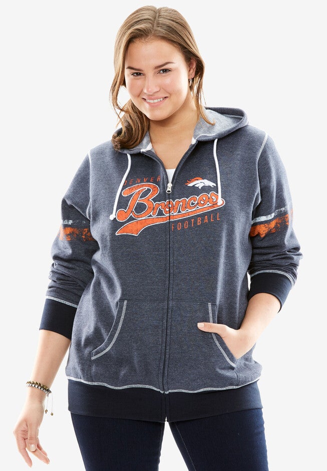 NFL Zip-Up Hooded Sweatshirt, BRONCOS, hi-res image number 0