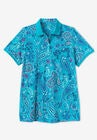 Perfect Printed Short-Sleeve Polo Shirt, , alternate image number null