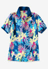 Perfect Printed Short-Sleeve Polo Shirt, , alternate image number null