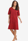 Short-Sleeve Sleepshirt, CLASSIC RED MULTI DOT, hi-res image number null
