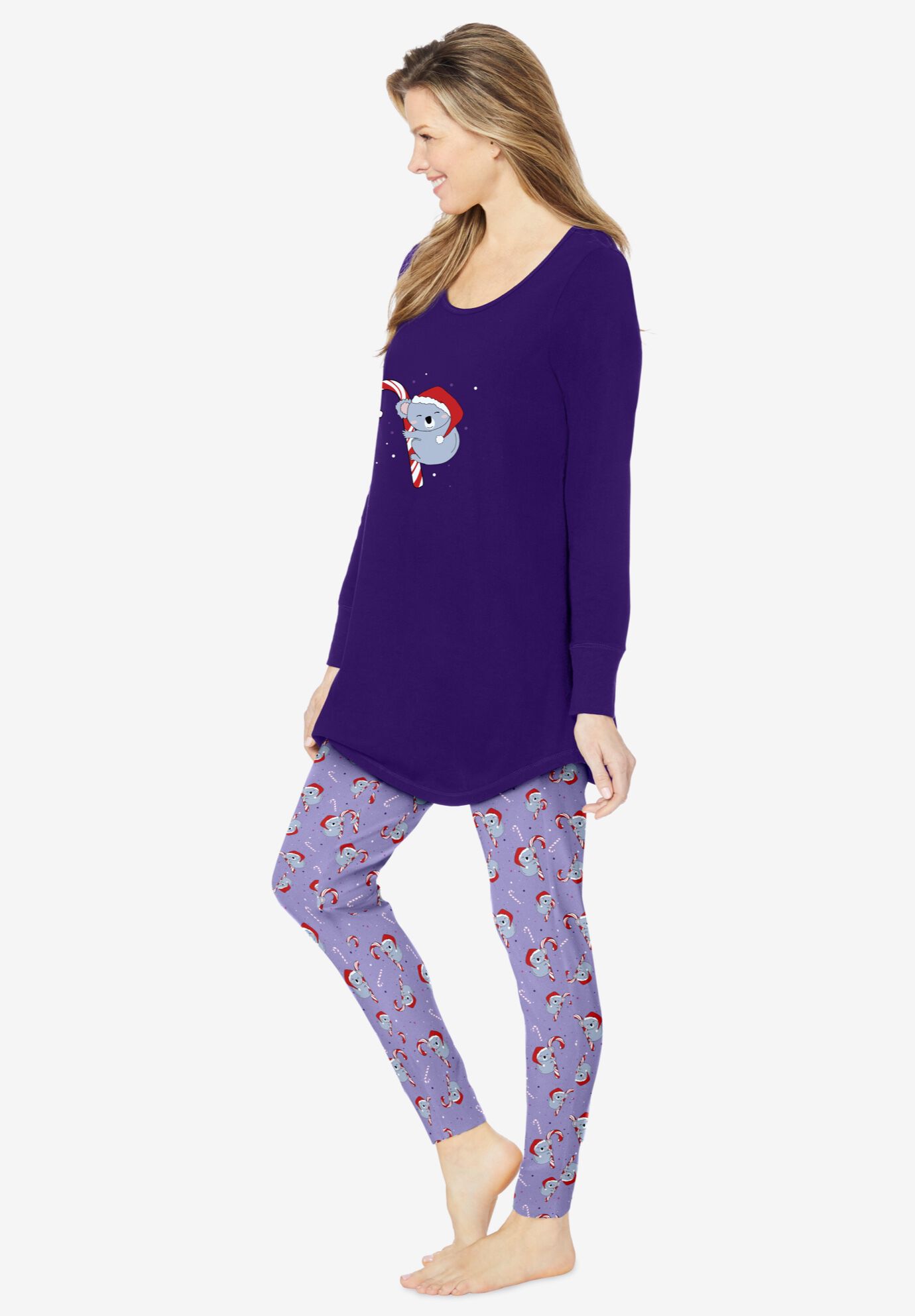 2-Piece PJ Legging Set , MIDNIGHT VIOLET PRINT, alternate image number 2