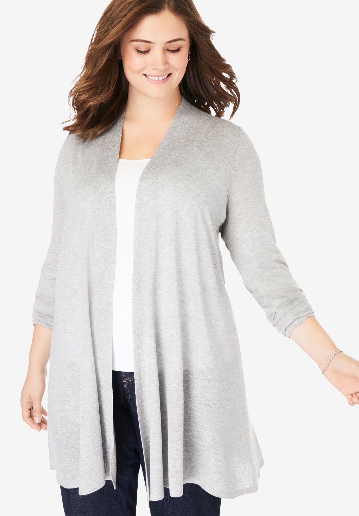 lightweight open front cardigan