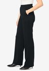 Wide Leg Ponte Knit Pant, , alternate image number null