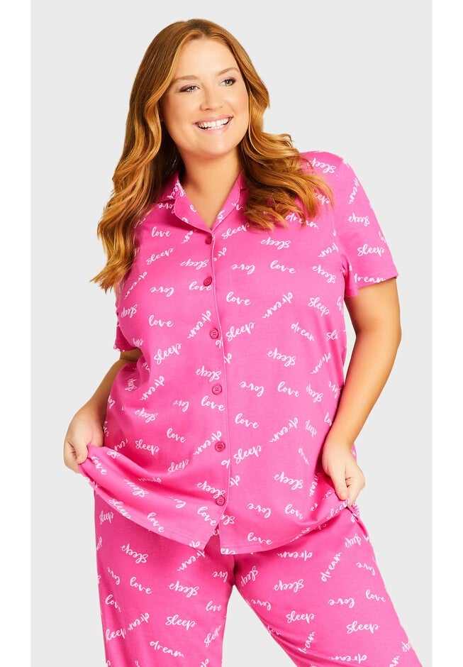 Button Sleep Top, SLEEP PRINT, alternate image number null